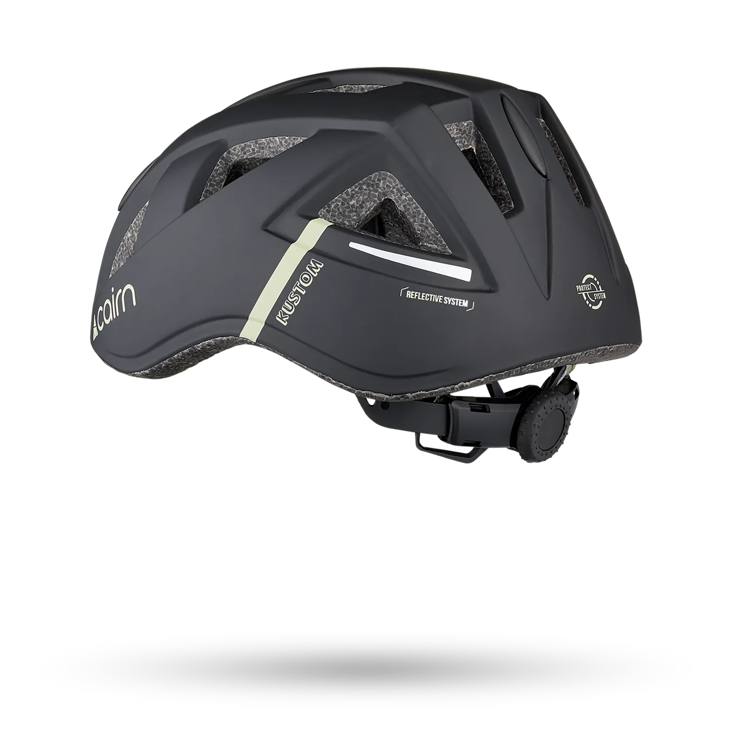 Cairn Kustom Mat Black Agate Gray cykelhjälm junior svart