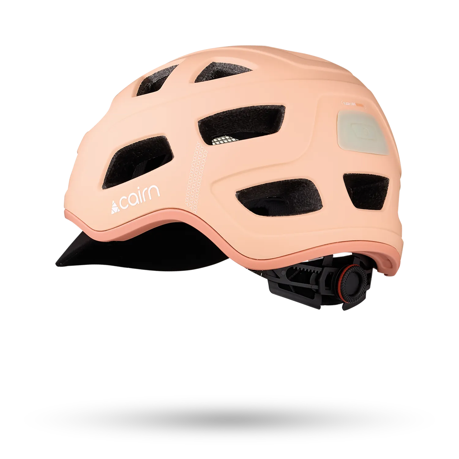 Cairn Quartz cykelhjälm mat peach med LED-lampa