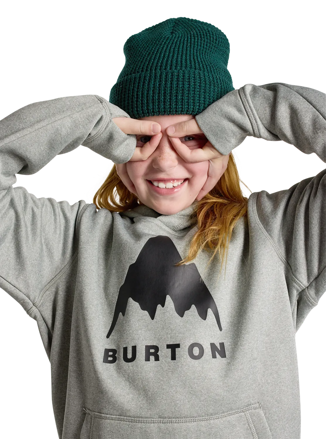 Burton Oak Pullover huvtröja barn True Black Heather fleece