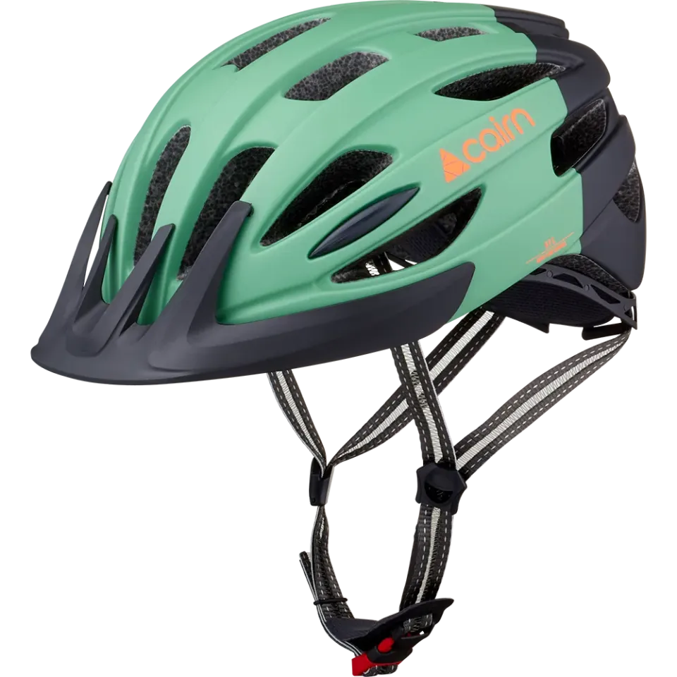 Cairn Fusion Cykelhjälm Green Clay Black LED