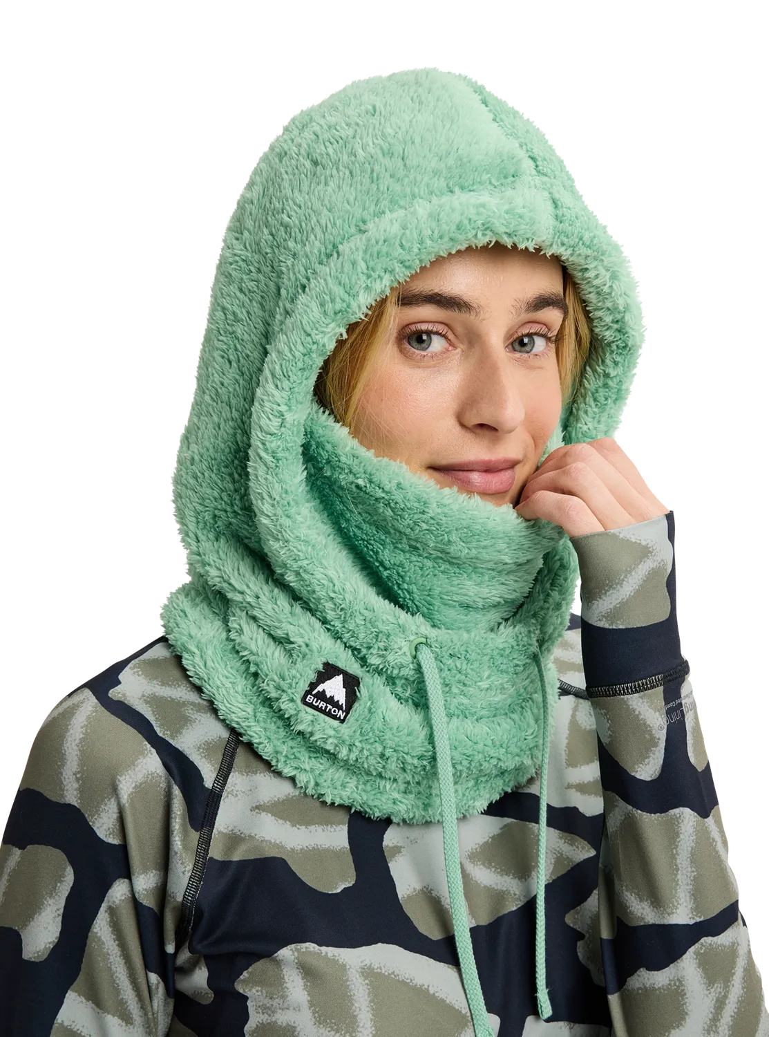 Burton Lynx huva stout white fleece varm