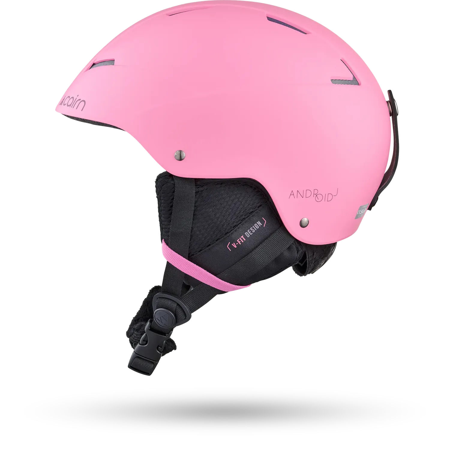 Cairn Android J skidhjälm Mat Pink barn ABS