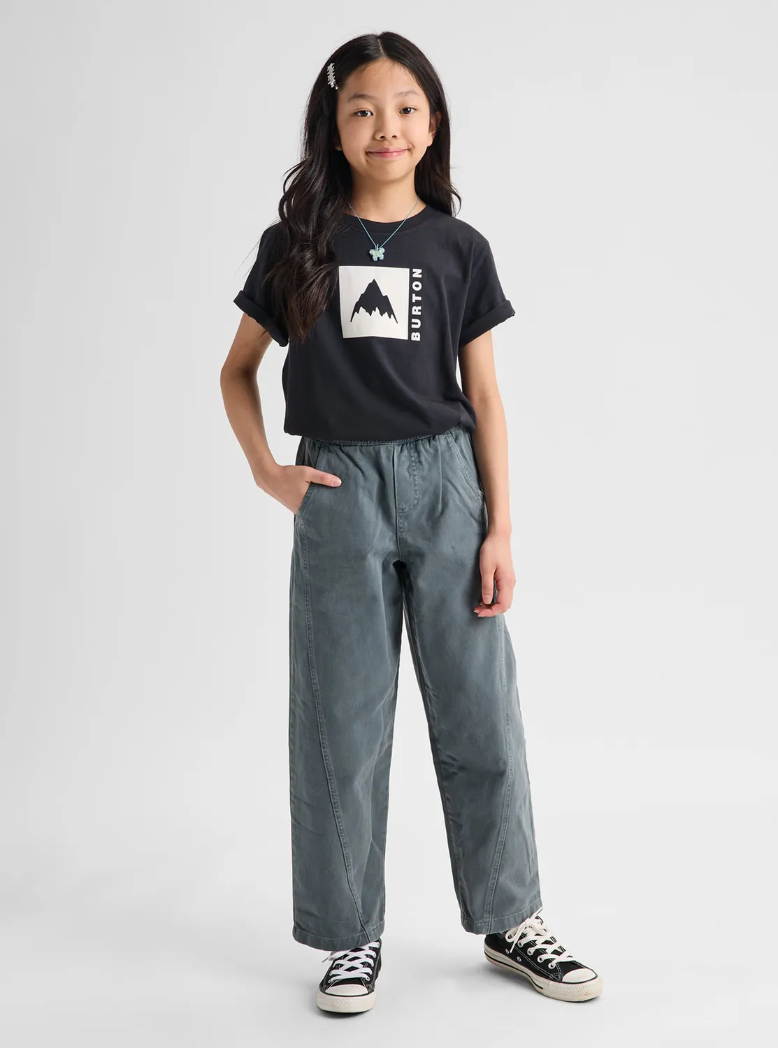 Burton Classic Mountain t-shirt barn moondust purple