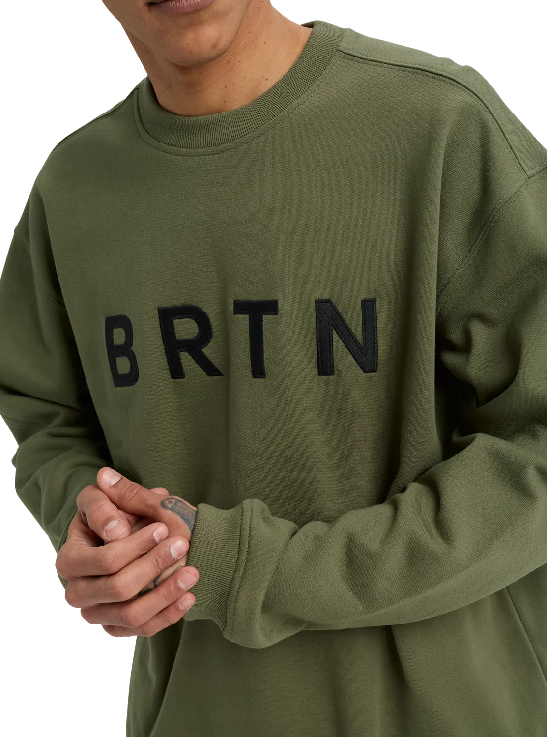 Burton BRTN Crew Sweatshirt Forest Moss ekologisk bomull
