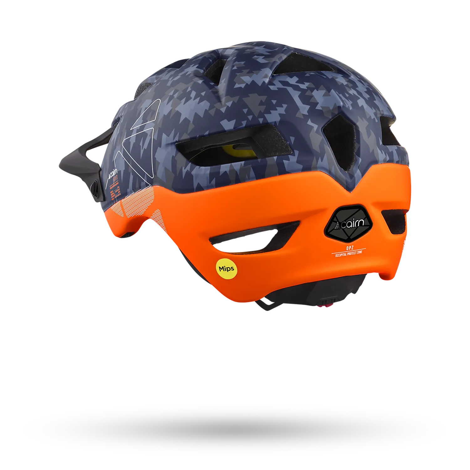 Cairn Rift MIPS cykelhjälm mat blue camo stötdämpande