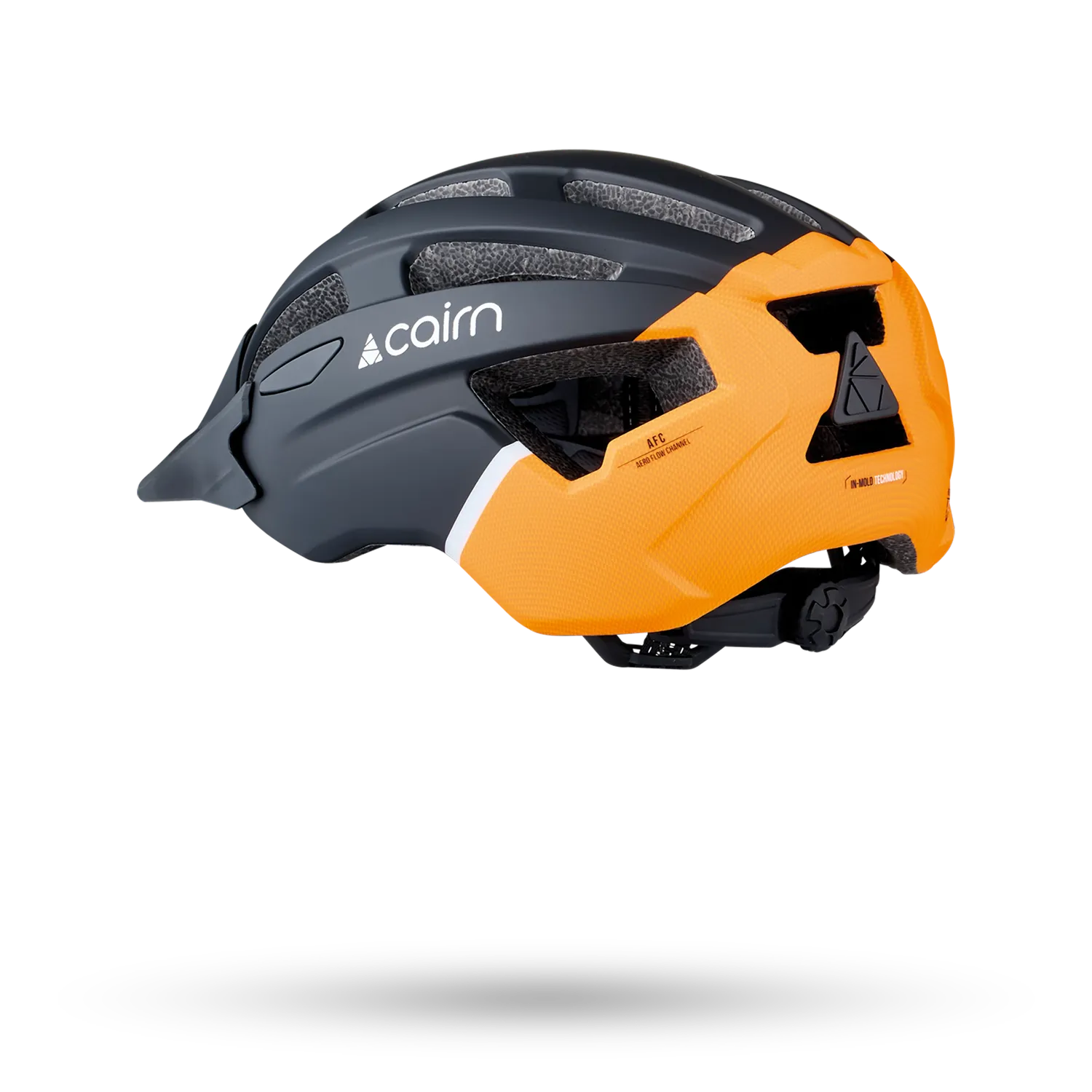 Cairn Prism XTR II cykelhjälm mat black neon orange ventilerad
