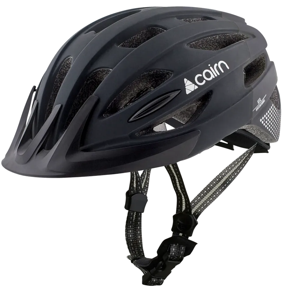 Cairn Fusion cykelhjälm mat full svart LED