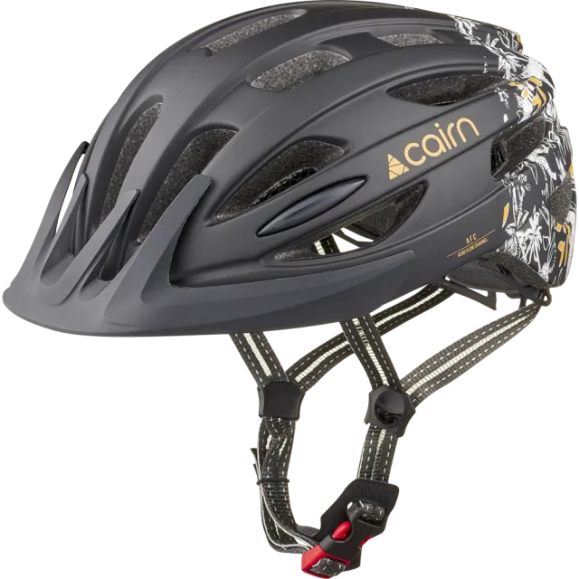 Cairn Fusion Mat Black Panther cykelhjälm med LED